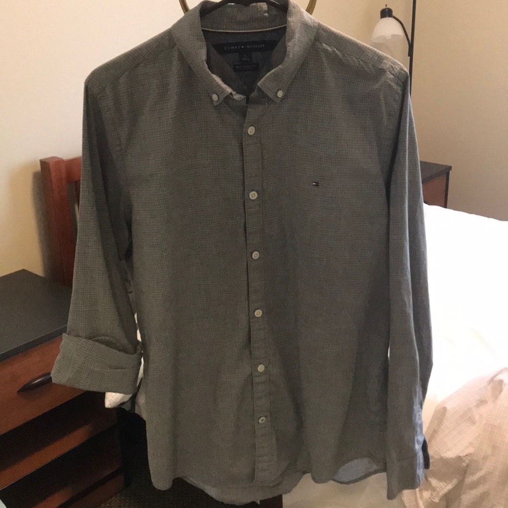 Tommy Hilfiger New York Slim Fit Gray M Shirt